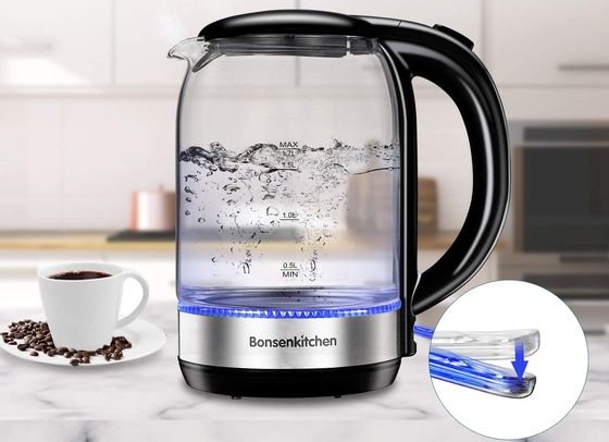 LED See-Through Kettle With Blue Light