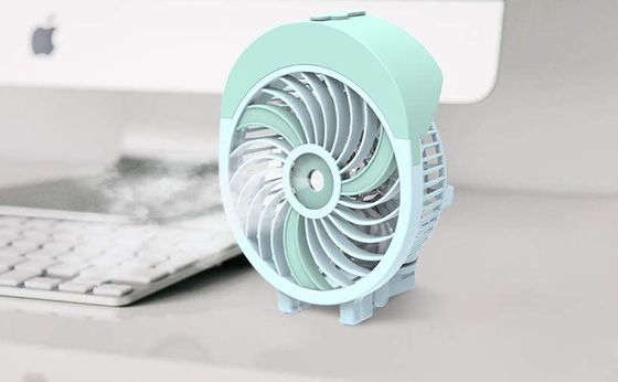 Handheld Fan With Water Misting Rotor Blades