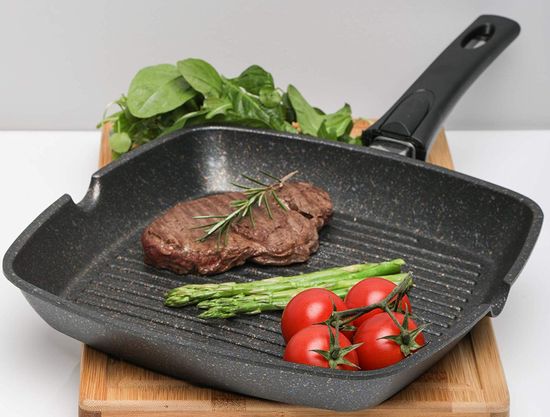 Induction Frying Pan Griddle With Black Grip