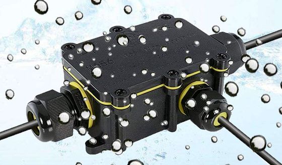 Water Proof 3 Way Junction Box In All Black