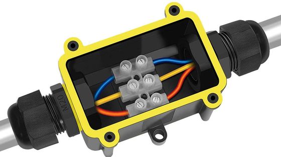 Electrical Connection Box In Yellow And Black