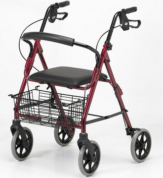 Zimmer Frame With Seat With Shopper Basket