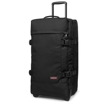Black Duffle Bag On Wheels With Straps