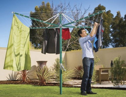 6 Arm Rotary Clothes Airer With Dense Pole