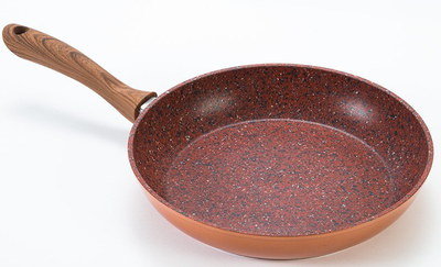 Copper Big Ceramic Frying Pan With Long Grip