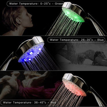 Shower Head With Sensor Blue And Green Lit