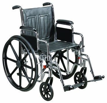 Big Self Propel Wheelchair With Black Wheels