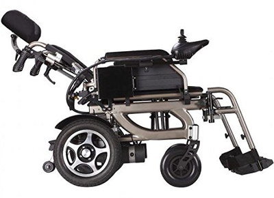Folding Electric Wheelchair In Lean Position