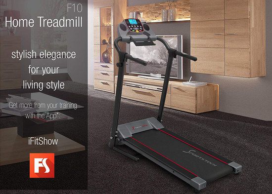 Foldable Treadmill With Black Running Surface