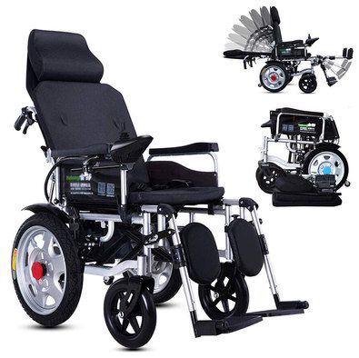 Electric Wheelchair With Metal Footrests