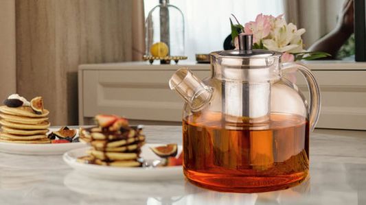 Glass Teapot With Big Handle Grip