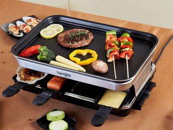Electric Camping Grill With Wide Black Base