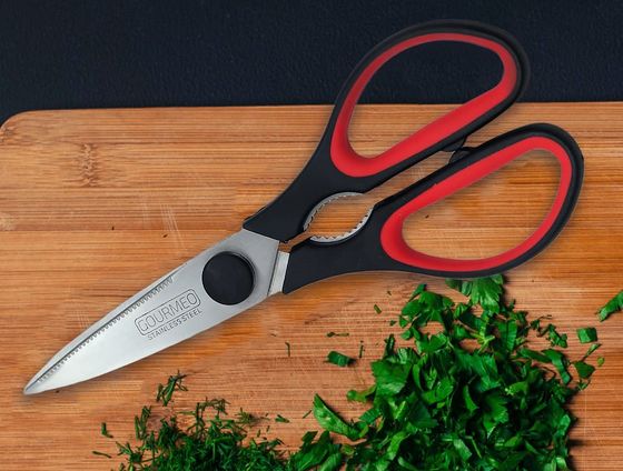 Steel Pair Of Scissors With Rubber Handles