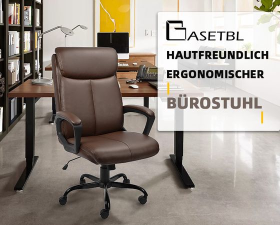 Brown Executive Office Chair With Headrest