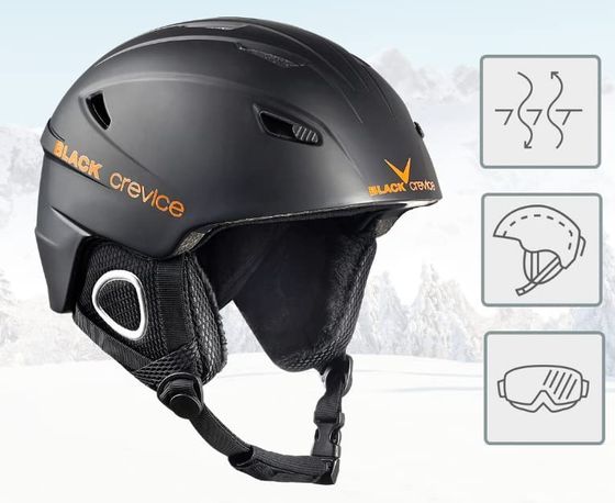 Crevice Unisex Ski Helmet In Black