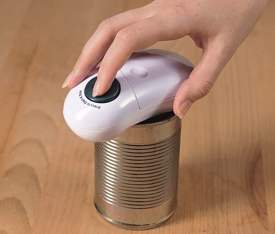 White Electronic Can Opener Machine