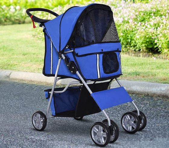Cheap Dog Stroller With Light Blue Exterior