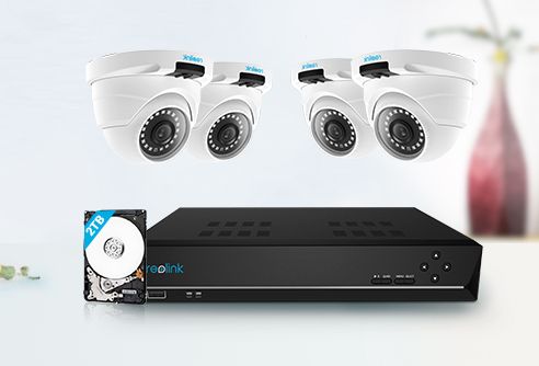 x4 Cam WiFi CCTV With POE