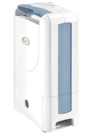 Dehumidifier In White With Blue Aspects