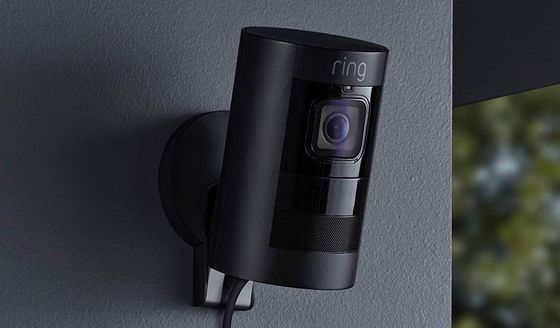 HD Security Camera In All Black On Wall