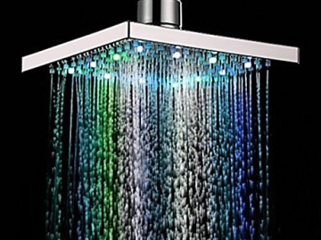 Colour Changing Shower Head With Water Rainbow Effect