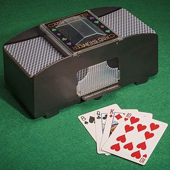 Ultra Fast Playing Card Shuffler In Brown Finish