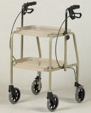 Height Flexible Walking Frame With 2 Trays