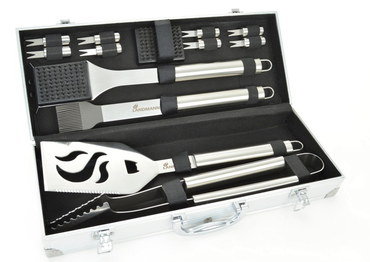 Calibre Steel Barbecue Tools In Sturdy Case