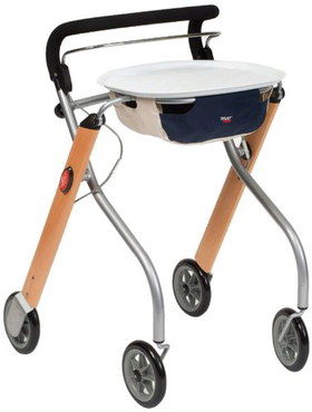 Domestic Trolley Rollator With Rounded Tray
