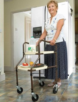 Health Care Walking Frame With 4 Wheels