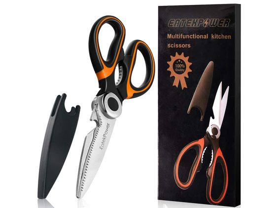 Cutting Scissors With Steel Serrated Edge
