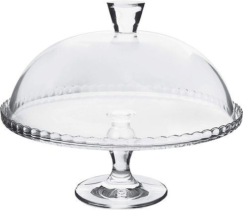 Thick Glass Cake Stand With Lid And Small Grip