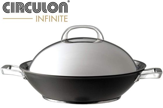 Wok With Lid For Induction With 2 Side Grips