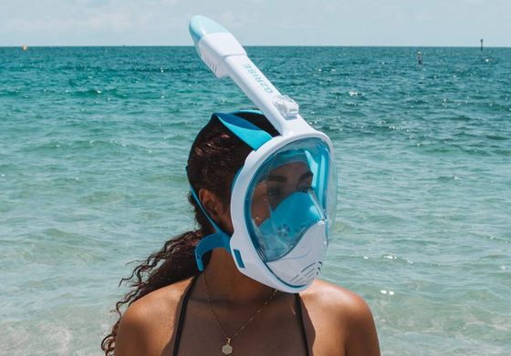Details about   High Quality Swimming Full Face Mask Surface Diving Snorkel Scuba for GoPro Swim