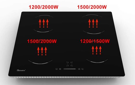 Electric Induction Hob With Four Zones