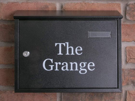 Wall Mounted Personalised Letter Box With Motif
