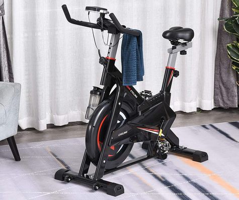 Gym Bike Machine With Black Pedals