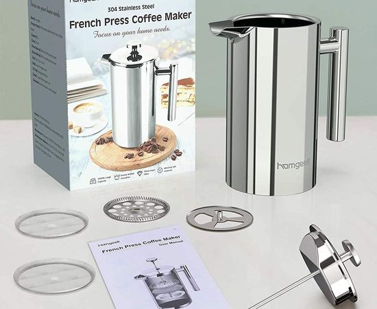 French Coffee Maker Steel 304 With Box
