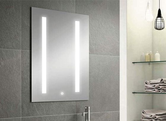 Bathroom Mirror With LED Light With Cream Sink
