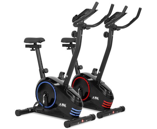 Upright Bike With Blue And Red Finish