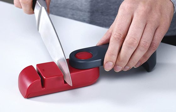 Red Knife Sharpener In Folding Style