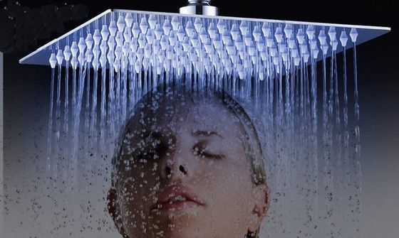 LED Colour Shower Head With Blue Lighting