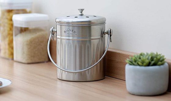 Kitchen Food Caddy With Steel Exterior