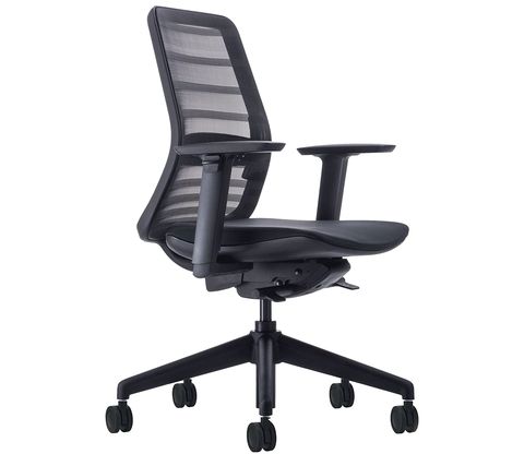 Tilt Lock System Ergonomic Office Chair In White And Black