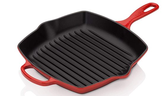 Cast Iron Griddle Pan Red And Black