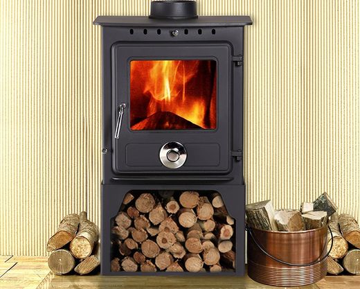 Modern Multi Fuel Stove 6.5Kw With Log Pile