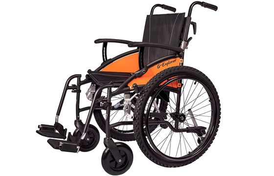 Manual Wheelchair In Red Black Frame