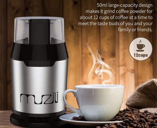 Electric Coffee Grinder With Cup