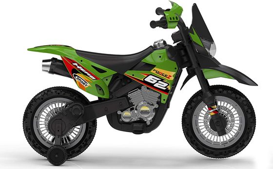 Kids Battery Powered Motorbike In Green And Black