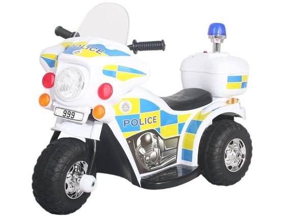Ride-On Police Bike In Blue And Yellow